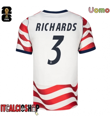 Stati Uniti Chris Richards #3 Prima Maglia Mondiali 2026 Manica Corta